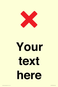 Custom plain background, red cross sign